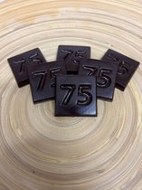 Chocolade cijfer 75 | Getal 75 chocola | Cadeau voor verjaardag of jubileum | Smaak Puur