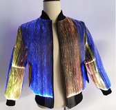 led fiber jas - app bestuurbare jas - 7 kleuren - lichtgevende jas - optic fiber jacket - festival jas - feestjas - festivaloutfit