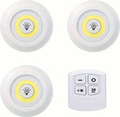 Spots LED Sans Fil : Set de 3 avec Télécommande, Minuteur et Lampes à Pression Dimmables pour un Siècle des Lumières Flexible et Stylé