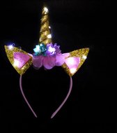 *** Diadème de licorne LED enchanteur - Joli bandeau avec couronne et fleurs - Illuminez votre Look - de Heble® ***