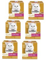 Gourmet Gold Luxe Mix - Kattenvoer Natvoer - Vis/Vlees - 48 x 85 g