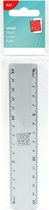 SOHO Liniaal 15 CM - Nauwkeurige meetaccessoires - Draagbare aluminium liniaal - Bureauaccessoires liniaal - Aluminium/Zilver - 15 cm
