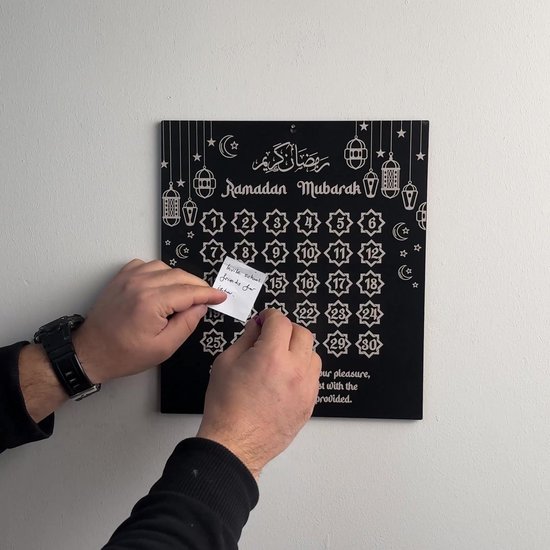 Calendrier de l'Avent du Ramadan 2024, Calendrier du Ramadan, Décoration du Ramadan, Calendrier de Compte à Rebours en Acrylique, Décoration du Ramadan Mubarak, Cadeau d'ornement (argent + or