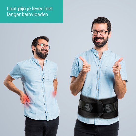 Bynatic® Rugbrace Onderrug - Rugband voor Lage Rugpijn - Rug Corrector voor Houding Correctie - Postuur Corrector voor Mannen & Vrouwen - Rug Brace met Baleinen - Rugbandage ook geschikt voor Fitness - Alle Maten Beschikbaar