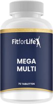 Fit for Life Multivitaminen Mega Multi - Met ruime dosering van essentiële vitaminen en mineralen - 75 tabletten