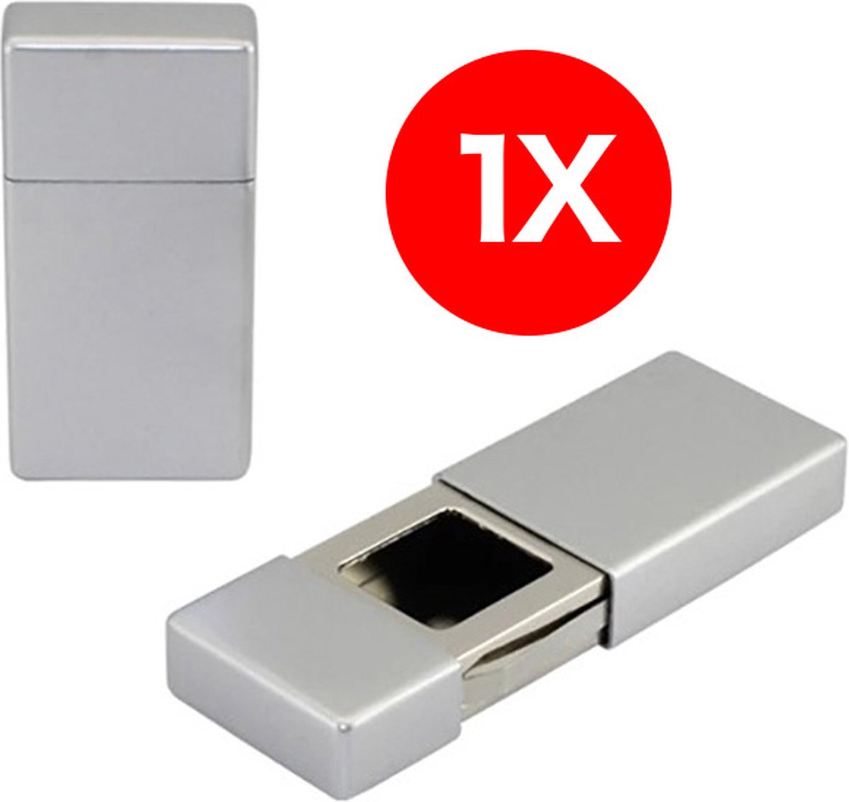Goedkoopste Asbak Voor Buiten- Mini Portable Ashtray - Draagbare Asbak - Zilver