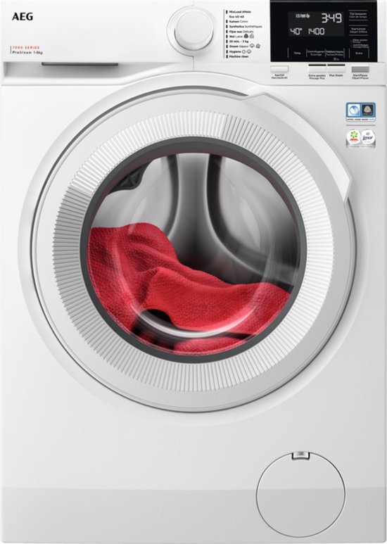 AEG LR73R840 série 7000 Prosteam® - Lave-linge - Classe énergétique A - 8kg - NL/ FR
