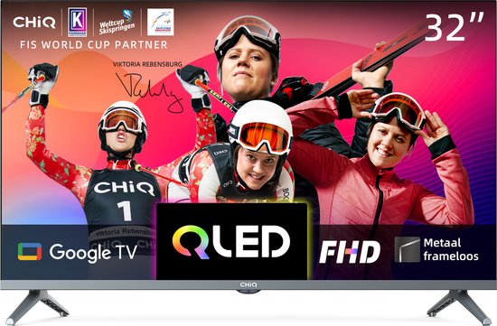 CHiQ L32QM8G - 32 inch Google QLED TV met HDR - Google TV - Metal Frameless - Dolby Audio