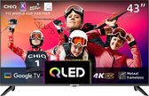 CHiQ U43QM8G - Smart TV 43 Inch - Google QLED TV met HDR - Google TV - Metal Frameless - Dolby Audio
