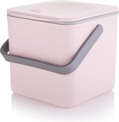 Composteur de cuisine avec intérieur facile à essuyer, 3,5 litres rose pastel Traduction : composteur de cuisine avec intérieur facile à essuyer, 3,5 litres rose pastel