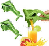 Citroenpers Hand 2 stuks Handpers Sap Handmatige sapcentrifuge Plastic handpers voor citrusvruchten voor keuken Bar Restaurant Veilig en duurzaam 100% knijptechnologie (groen)