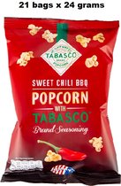 Jimmy's Popcorn sweet chili bbq-tabasco 21 zakjes x 24 gram