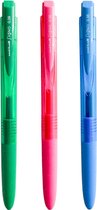Zody Shop - Uni-Ball Signo RT1 Pen – 0.38 mm – 3 Kleurenset, roze, blauw, groen