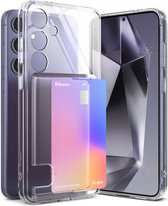 Ringke Fusion Card | Hoesje Geschikt voor Samsung Galaxy S24 | Back Cover met Kaarthouder | Transparant