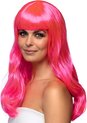 Boland - Pruik Chique hardroze Roze - Golvend - Lang - Vrouwen - - Glitter and Glamour