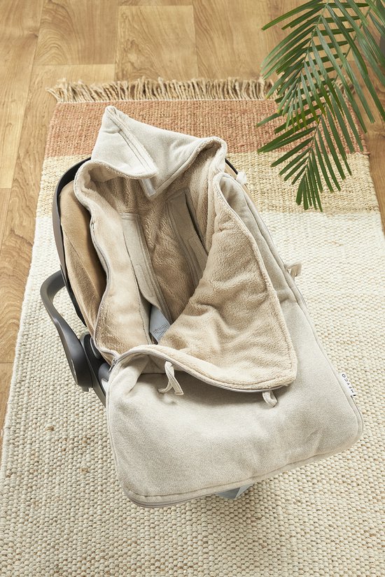 Meyco Baby Knit Basic voetenzak - sand melange - 40x82cm van Meyco — afbeelding 4