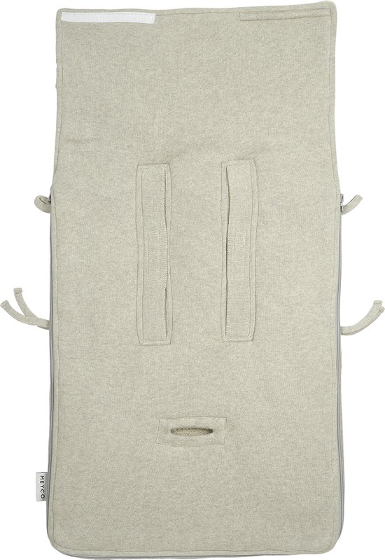 Meyco Baby Knit Basic voetenzak - sand melange - 40x82cm van Meyco — afbeelding 2