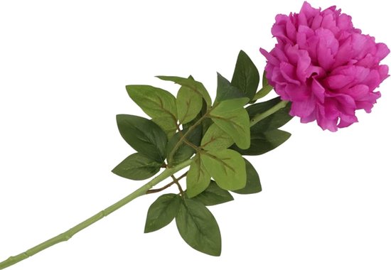 DK Design Fleur artificielle pivoine - violet - soie - 71 cm - tige en plastique - fleurs de décoration