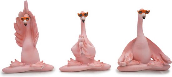 YOGA Flamingo set van drie - YOGA - Flamingo