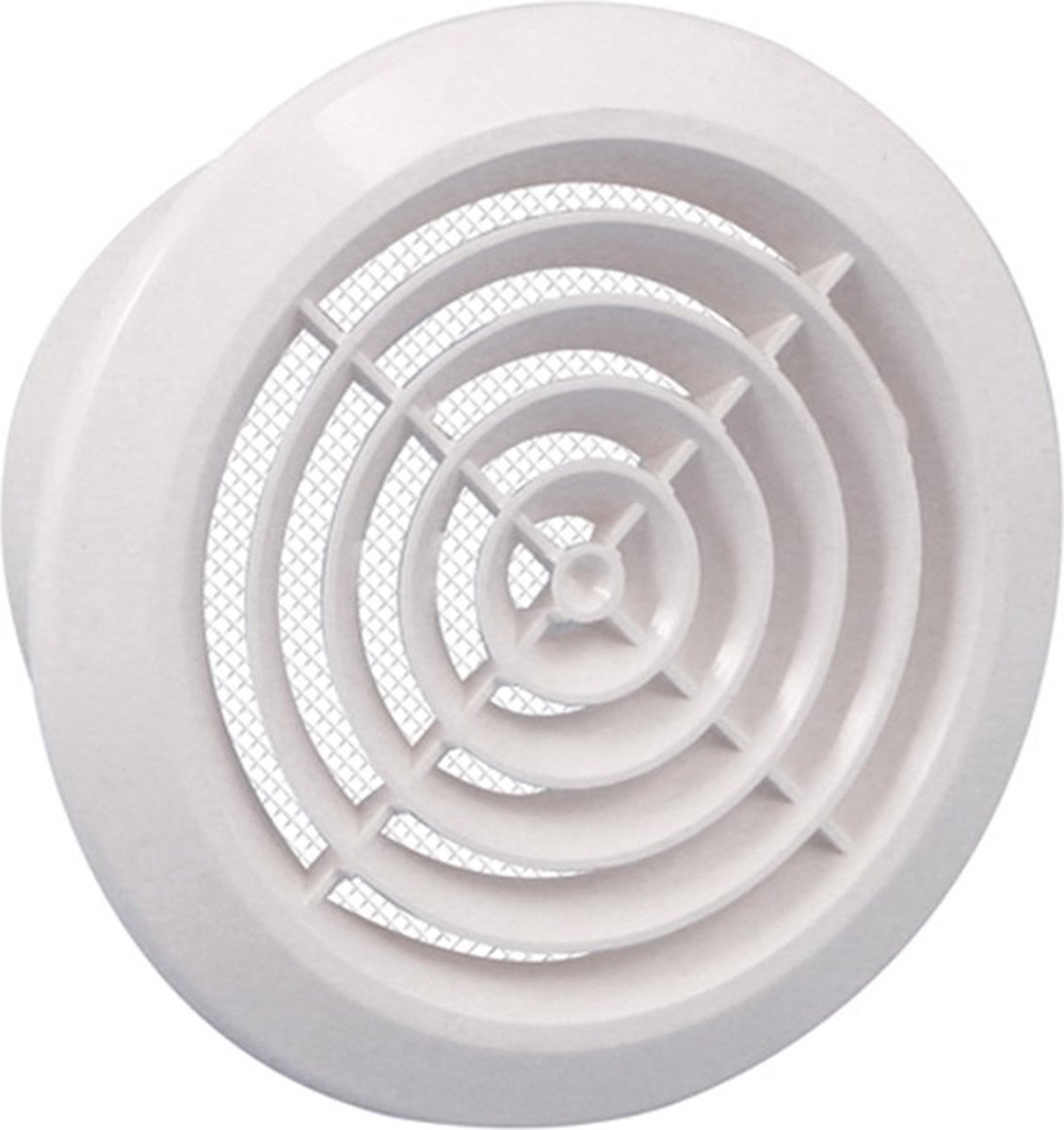 Nedco ventilatierooster 125mm - rond - kunststof - wit