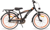 Vélo pour enfants AMIGO Roady - Vélo pour garçons de 20 pouces - Convient de 6 à 8 ans - Avec frein à rétropédalage - Zwart/ Oranje