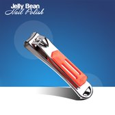 Jelly Bean Nail Polish nagelknipper met grip Oranje - groot model senioren nageltang - nagelschaar voor vingernagels en teennagels