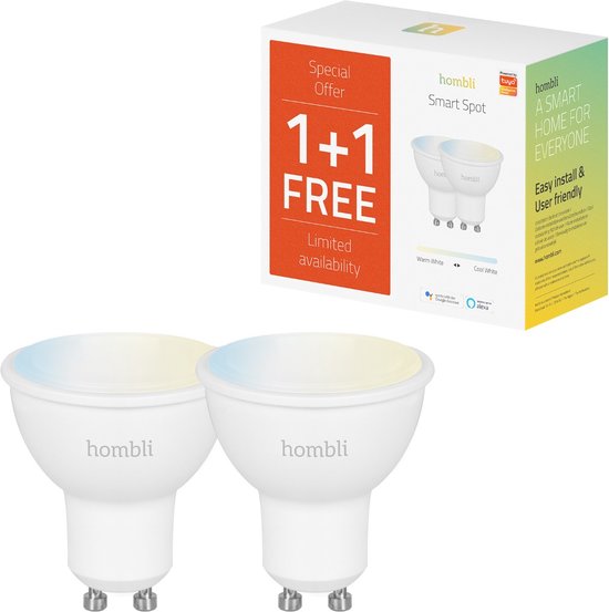 Hombli Smart Lighting - Spot (4.5W) CCT - Promo Pack 1+1