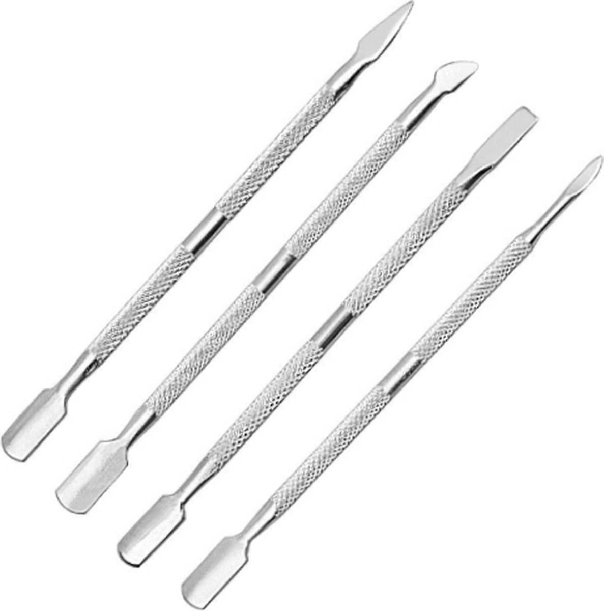 Goedkoopste Nagelriem Verzorging - Set 4 Stuks | RVS | Bokkepootje / Cuticle Pusher