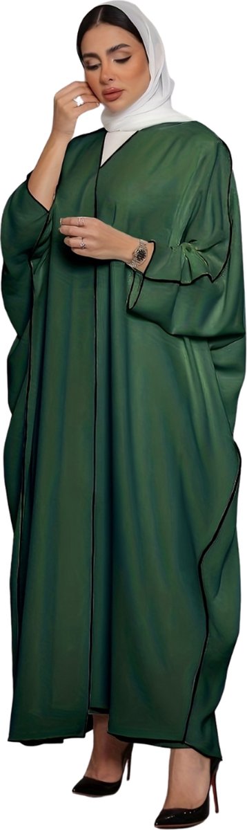 Nivard Gebedskleding Dames - Abaya - Islamitische Kleding - Khimar - Jilbab - Vrouw - Alhamdulillah - Groen