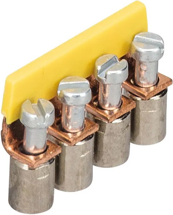 Pont de connexion 4 pôles - isolé - 4mm² - A vis - 32A 230V - Par 1 pièce(s)