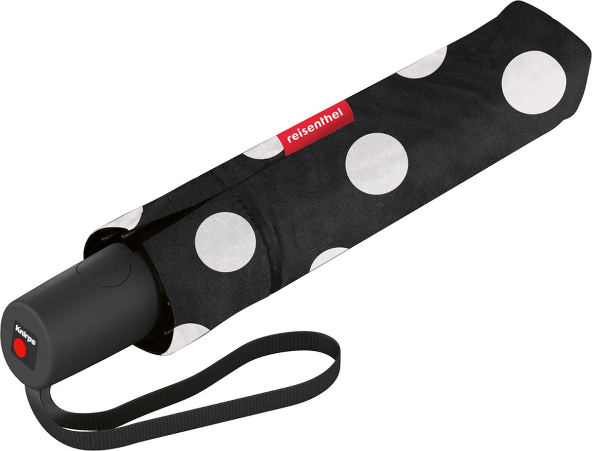Reisenthel Umbrella Pocket Duomatic Opvouwbare Paraplu - ø 97 cm - Dots Wit