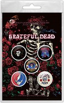 Grateful Dead - Skeleton & Rose - Button - 5-pack