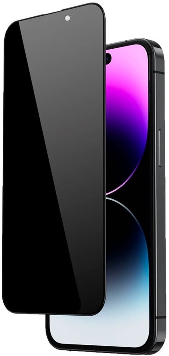 Privacy Screenprotector Glas geschikt voor iPhone 15 Pro - transparant
