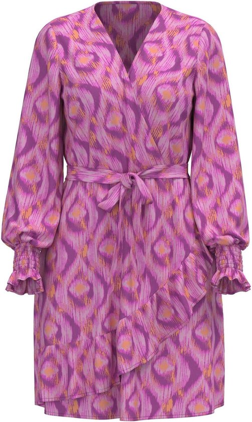 Vila Jurk Vikikki L/s V-neck Short Dress/lc 14097157 Pastel Lavender Dames Maat - 40