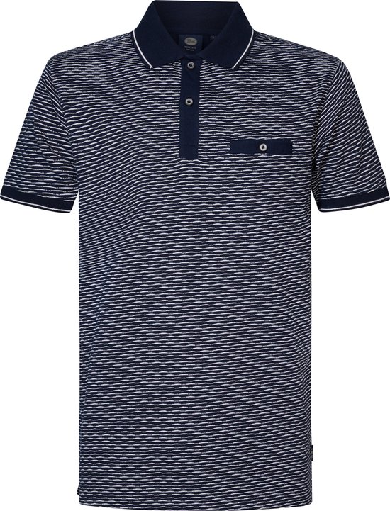 Petrol Industries - Heren All-over Print Polo Tiki - Blauw - Maat XXXL