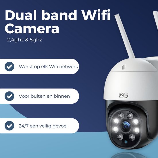 Activ24™ - Dual band WiFi camera met nachtzicht voor binnen en buiten - 2.4ghz & 5ghz - Draadloze beveiligingscamera - Securitycamera - incl. geheugenkaart en verlengkabel van Activ24™ — afbeelding 3