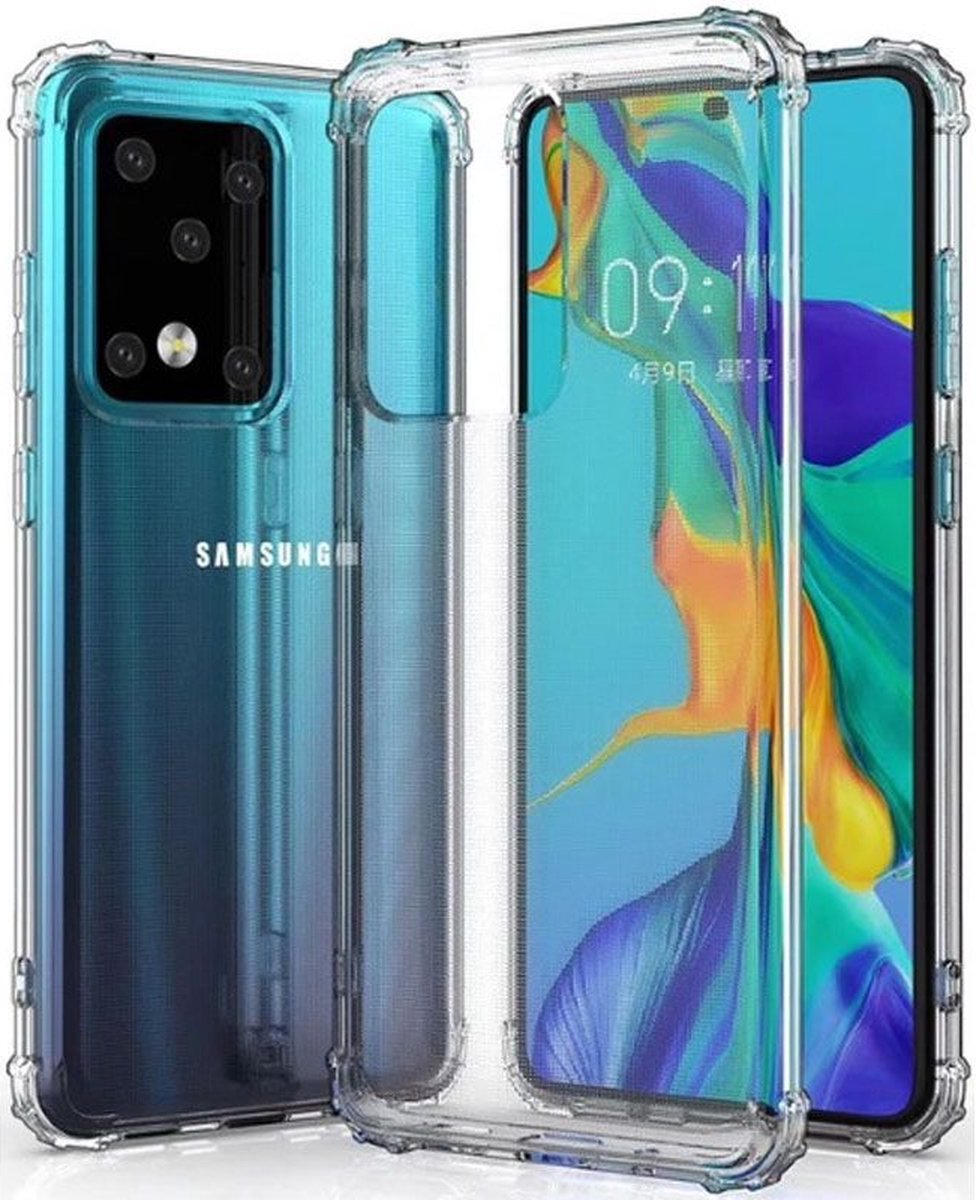 Multimedia & Accessoires Anti Shock Back Cover Case Hoesje geschikt voor Samsung Galaxy S24 Plus – TPU – Harde Plastic - Schokabsorberend - Schokbestendig – Transparant