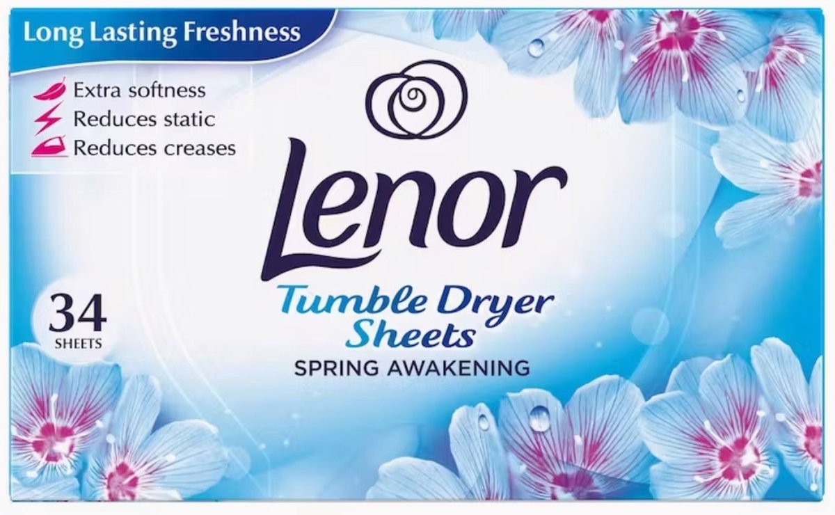 Goedkoopste Lenor Droogtrommeldoekjes Spring Awakening - 34 stuks