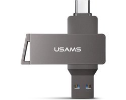 USAMS 128GB Usb Stick met Type C + USB 3.0 Dual Flash drive memory stick 2 in 1 OTG (On The Go)
