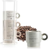 tasses à café avec support - tasse en céramique pour boissons froides et chaudes
