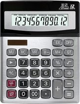 For-ce Grote Bureau Rekenmachine - XL formaat - Grote toetsen - Geschikt voor kantoor - Zonne-energie - Calculator