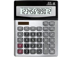 foto van Grote Bureau Rekenmachine - XL formaat - Grote toetsen - Geschikt voor kantoor - Zonne-energie - Calculator