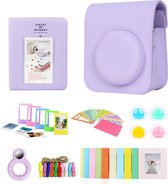 Somstyle Set complet Accessoires de vêtements pour bébé pour Fujifilm Instax Mini 12 – Sac pour appareil photo avec Filtres, album photo et plus – Violet clair