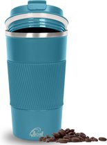 GOAT Plein air Tasse à café en acier inoxydable To Go XL - Tasse thermos - Tasse à thé - Tasse de voyage - Anti-fuite - 510 ml - Blauw