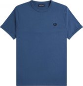 Fred Perry - T-Shirt Ringer M3519 Mid Blauw - Heren - Maat L - Modern-fit