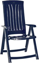 Chaise de jardin Deluxe - 2 pièces - Ajustable - 6 positions - Pliable - Chaises de jardin bleues