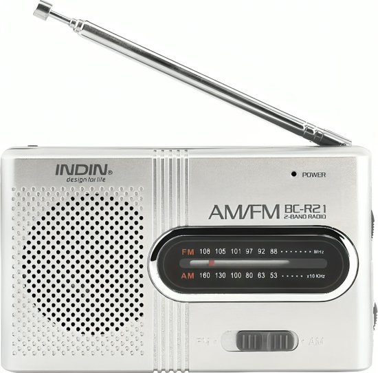 Kleine Draagbare Radio op Batterijen - Batterij Radio - Radio op Batterijen voor Rampen - Noodradio - Zakradio - AM/FM Radio - Koptelefoonaansluiting