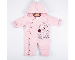 baby jas - babykleding - winterjas baby - kinderkleding jongens en meisjes - zacht en warm - rose - newborn - maat 74 - 9 tot 12 maanden