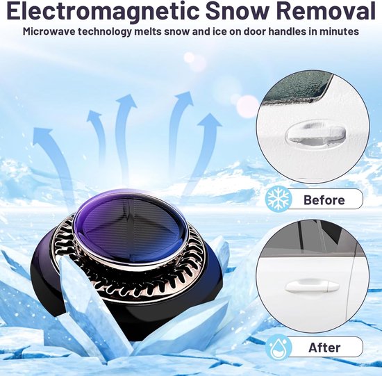 Dégivreur Électromagnétique Pour Voiture - 3 Pièces Portable Anti-gel Pare-brise - Technologie Vibrations Moléculaires - 3