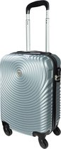 Ceruzo Handbagage Koffer - Trolley - 28L- 51.5 cm - Zilver Grijs - Spinnerwielen 360° - Cijferslot